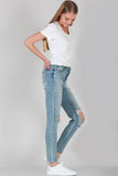 City Of Angels High Rise Relaxed Distressed Skinny Jean