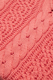Drawstring Cable-Knit Hooded Sweater