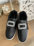 Let me see you walk slip ons black