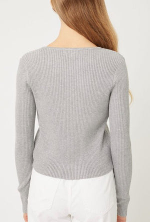 Good Heart Tie Front Sweater