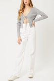 Good Heart Tie Front Sweater