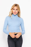 Bring The Joy Basic Turtleneck Blue