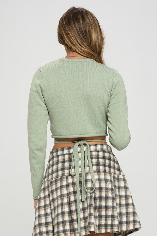 Under Wrap Sweater in Sage