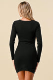 Meet You Under the Mistletoe Dress Black