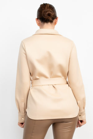 LEAVING THE OFFICE BELTED TOP