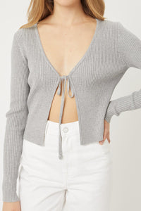 Good Heart Tie Front Sweater