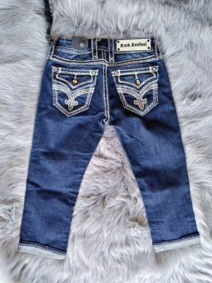 ROCK REVIVAL CLOVER CAPRI JEANS