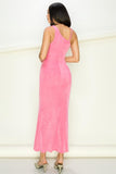 BLISSFUL BELLINI STRAPPY MAXI DRESS PINK