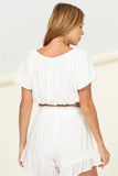 CATCHING FLIGHTS TOP IN WHITE