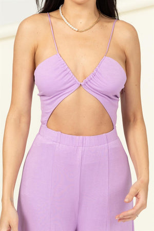 CALL THE GIRLS JUMPSUIT LAVENDER
