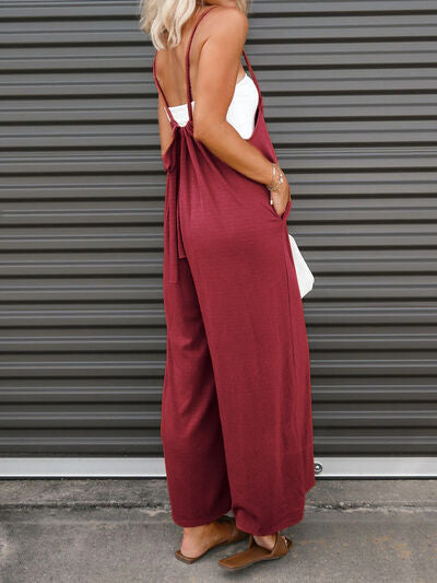 Ruched Spaghetti Strap Jumpsuit