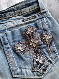 MISS ME JK5772P LITTLE GIRLS BERMUDA SHORTS
