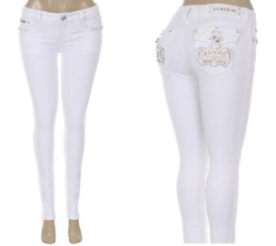 L.A. IDOL ROYALTY WHITE SKINNY JEANS