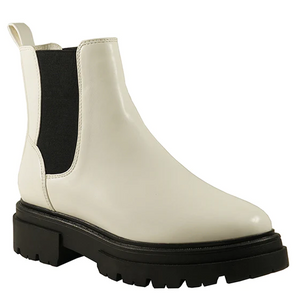 JoJo Faux Leather Boot White