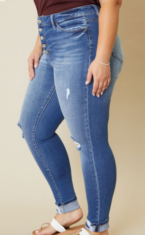 Kan Can Palisades Plus Size High Rise Skinny Jeans