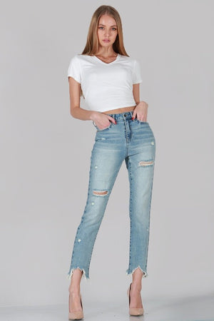 Upper Side Mid Rise Relaxed Skinny Jean