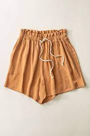 UNCONDITIONAL LINEN SHORTS IN PEANUT BUTTER