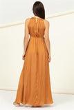 UNFORGETTABLE NIGHT SATIN MAXI DRESS IN CARAMEL
