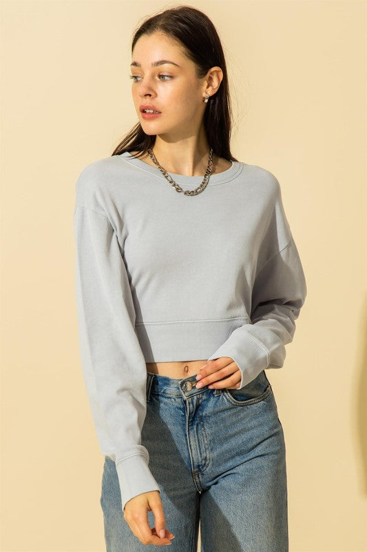 Long Lasting Crop Crew Neck