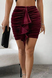 Ruched Mini Skirt