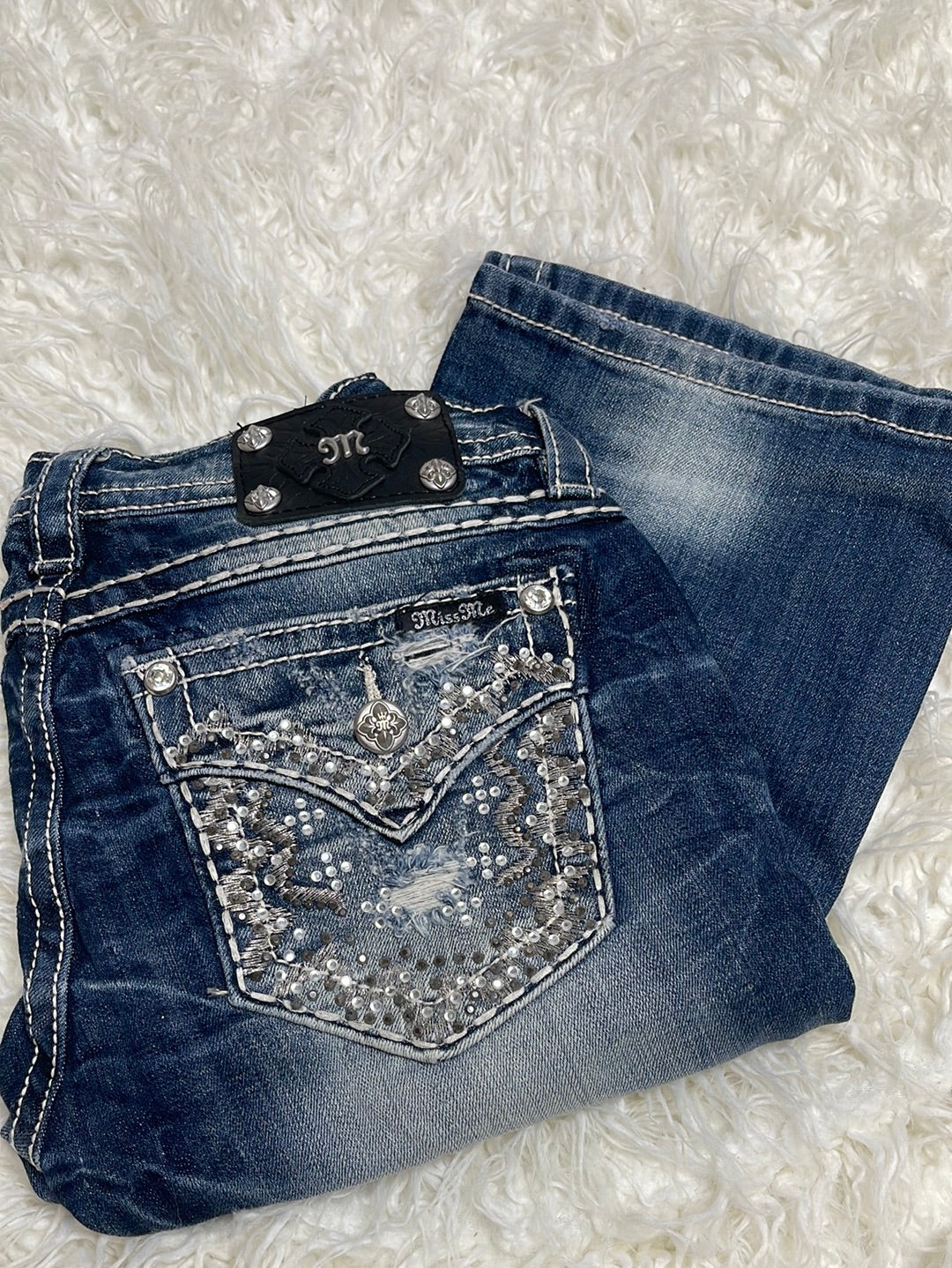 Miss Me Signature boot jeans je8099bl sz 28