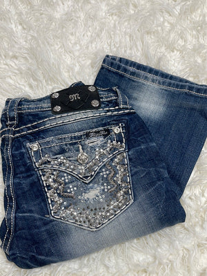 Miss Me Signature boot jeans je8099bl sz 28