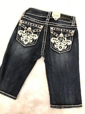 L.A. IDOL EDGY FLEUR DE LIS BERMUDA SHORTS