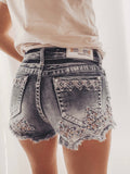GRACE IN L.A. SERINDIPITY CUTOFF HIGHWAISTED SHORTS