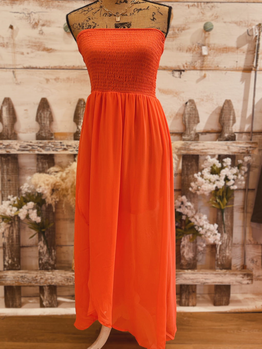 TROPIC LIKE IT'S HOT DRESS CORAL