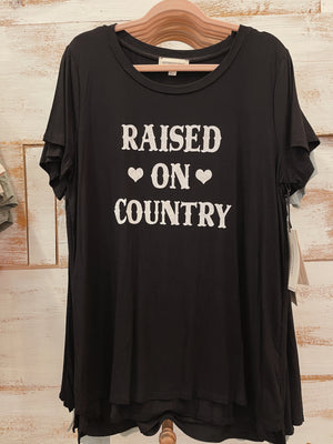 RAISED ON COUNTRY TEE