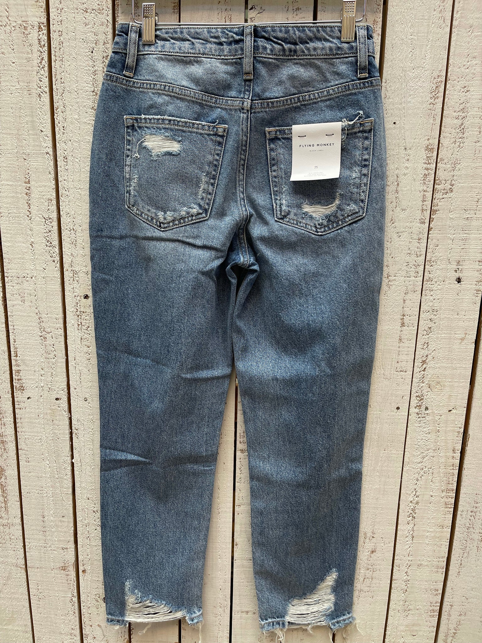 Flying Monkey Val Distressed Straight Mom Jeans