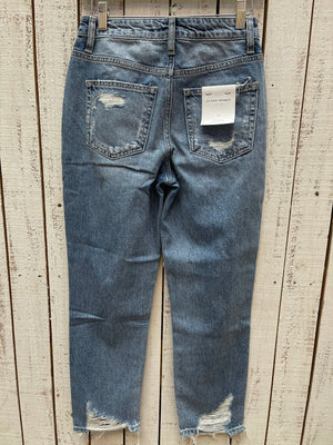 Flying Monkey Val Distressed Straight Mom Jeans