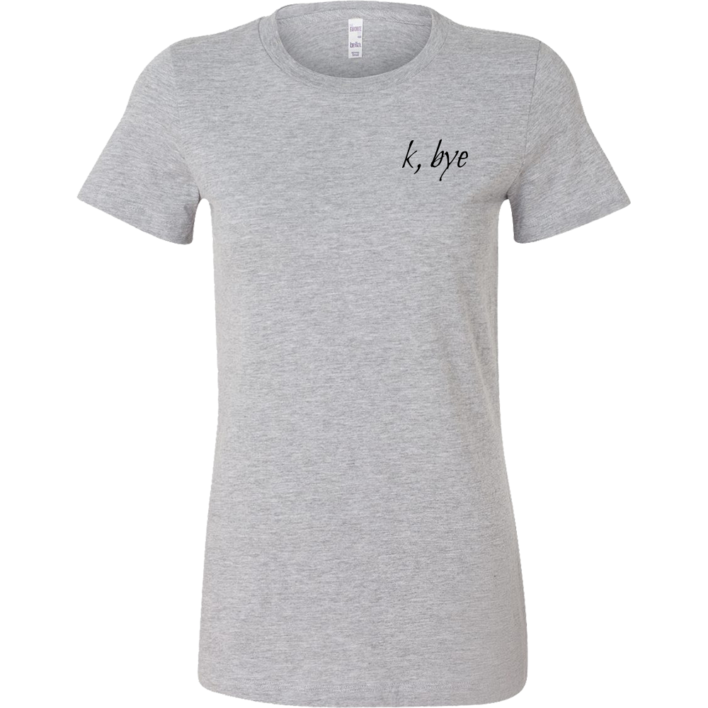 K, BYE TEE IN HEATHER GREY - decadenceboutique